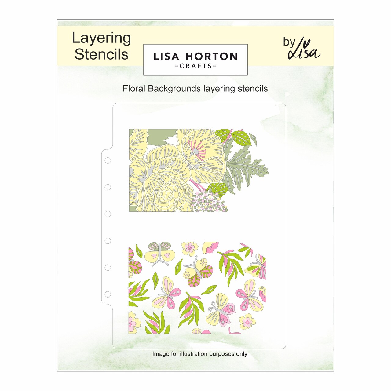 Lisa Horton Crafts Layering Stencils And Dies-Floral Background Tags
